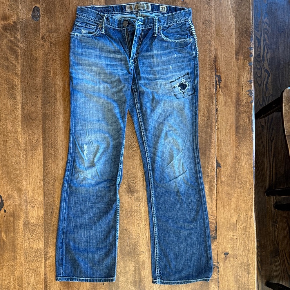 BKE Distressed Bootcut Jeans - 33/32
